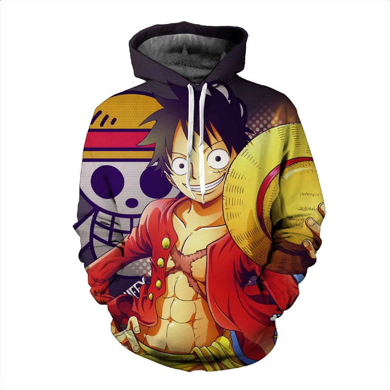 Cosplay&Ware [9]Anime One Piece Cosplay Costumes Hoodies 3d Print Monkey D Luffy Daily Leisure Hoodie Hoody Coat Sweatshirts -Cosplay&Ware anime Shop