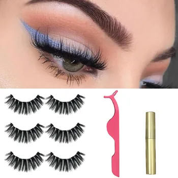 

Magnetic liquid Eyeliner with Magnetic False Eyelashes Easy to Wear Lashes Natural False Eyelashes Lasting Magnet Lashes Kit