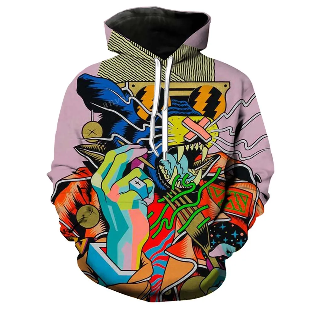 Fashion Hip Hop Hoodies Mens Womens Gothic Funny Hooded Harajuku Sweatshirts Male Streetwear Boy Hoody Long Sleeve Make Clothes