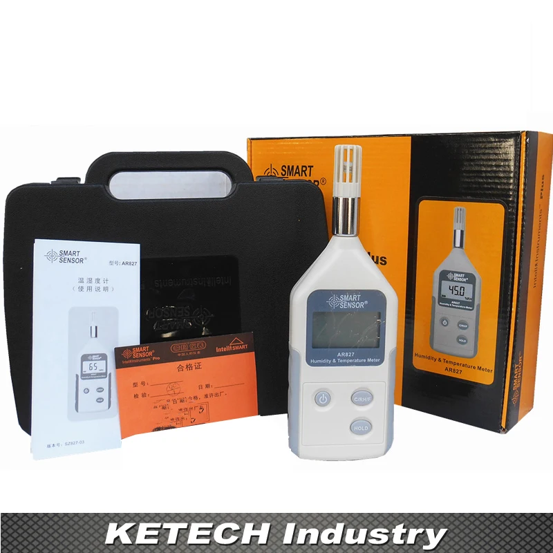 

AR827 Digital Thermometer Hygrometer Humidity Temperature Meter