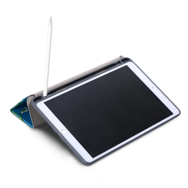 Чехол для iPad Mini 5 2019 с держателем карандашом из искусственной кожи мягкий ТПУ