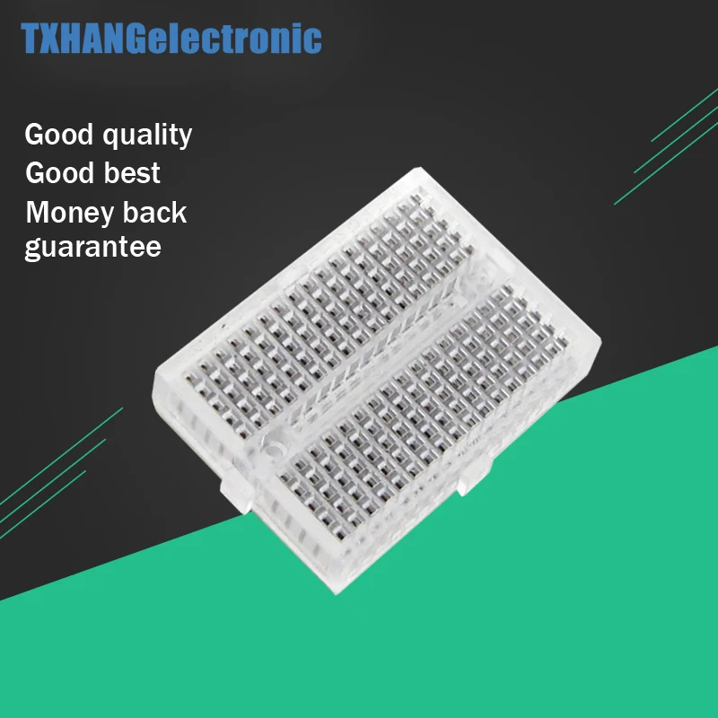 

SYB-170 Mini Solderless Prototype Breadboard 170 Tie-points Transparent 35*47*8.5mm for Arduino shield