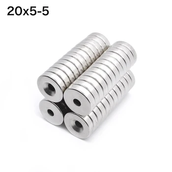 

100pcs Round Neodymium Countersunk Ring Magnets 20mm x 5mm Hole:5mm Neodymium Magnet