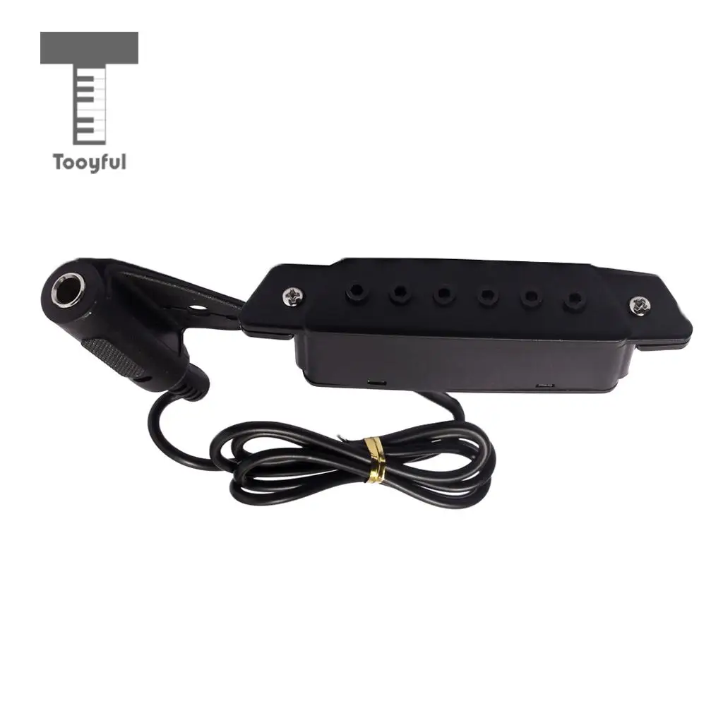 Tooyful Magnetic Soundhole Pickup for Acoustic Guitar with 6.35mm Output Endpin Jack