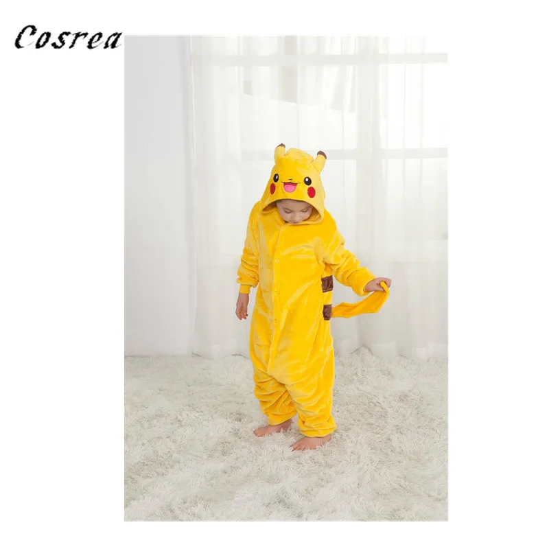 Аниме Onesie Pocket Monster женская обувь PIKACHU одна деталь пижамы фланелевые пижамы комбинезон одежда костюмы для косплея