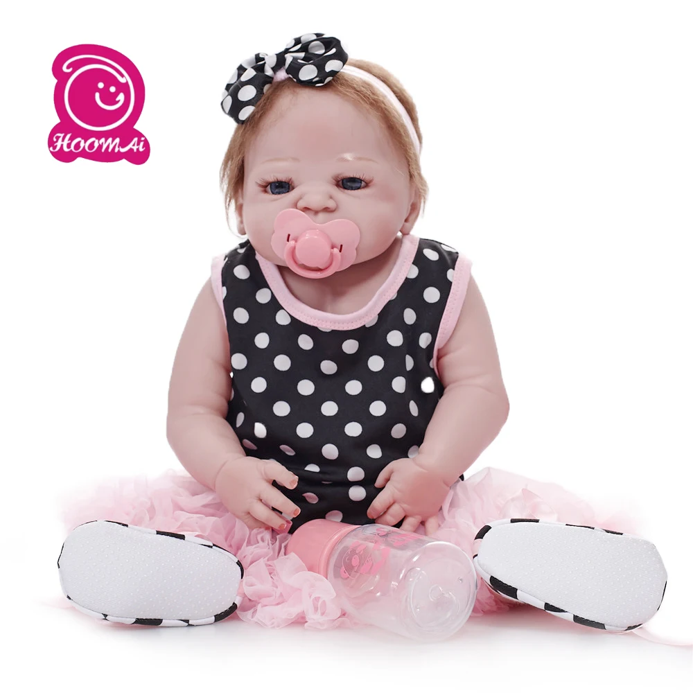 

22 Inch Doll Reborn Babies Doll For Girls 55 CM Realistic Soft silicone Alive Reborn Baby Doll For Kids toy