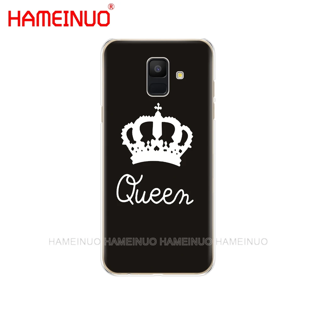 HAMEINUO королева и король корона Coque чехол для телефона для samsung Galaxy J4 J6 J8 A9 A7 A6 A8 PLUS j7 duo защитный чехол