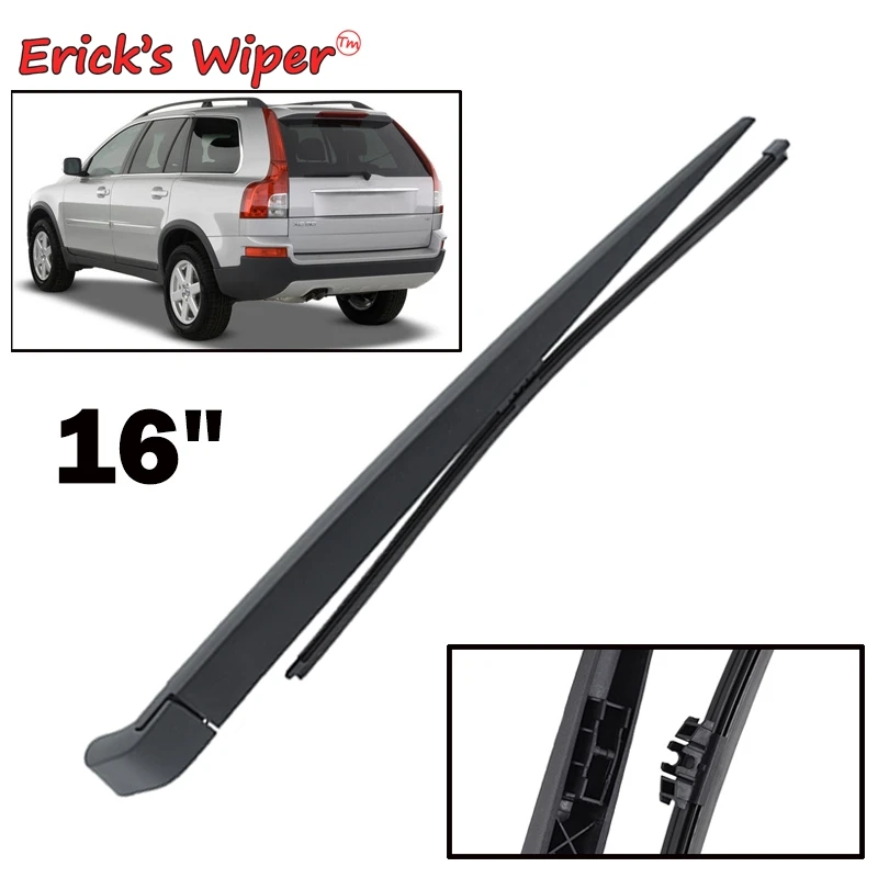 

Erick's Wiper 16" Rear Wiper Blade & Arm Set Kit Fit For Volvo XC90 R-Design 2007 2008 2009 Windshield Windscreen Rear Window