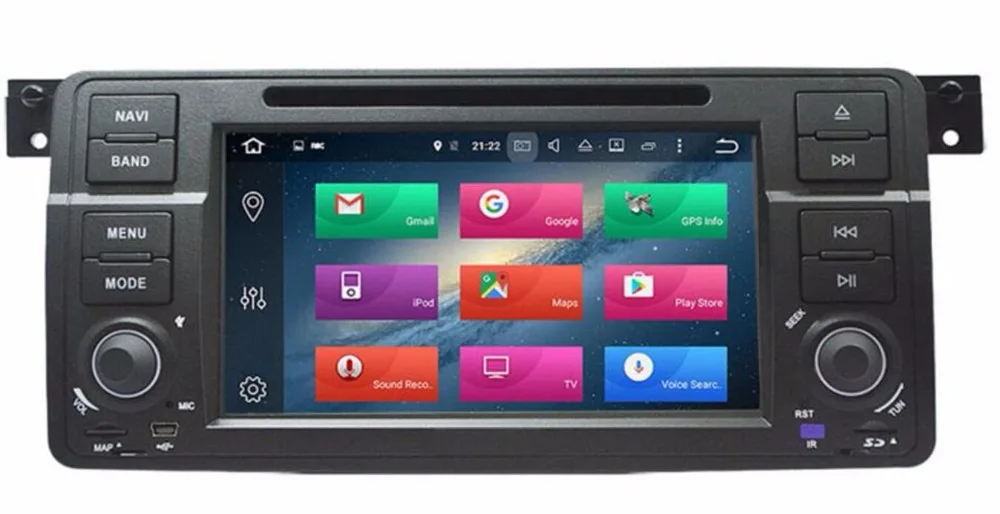 Cheap 1Din Android 8.0 Qcta Core GPS Radio Car DVD Player For BMW E46 M3 Sedan Coupe Touring MG ZT Rover 75 Convertible HatchbackAudio 0