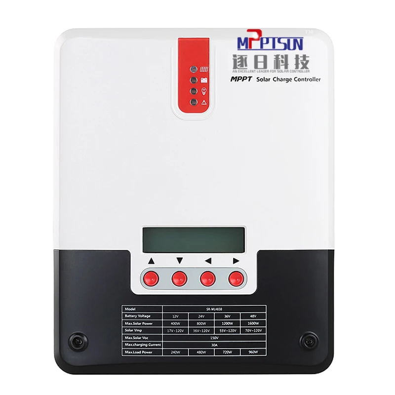 MPPT 30A 12 V/24 V Солнечный контроллер заряда светодиодный дисплей зарядное устройство контроллер Солнечный регулятор для солнечных панелей MPPTSUN бренд