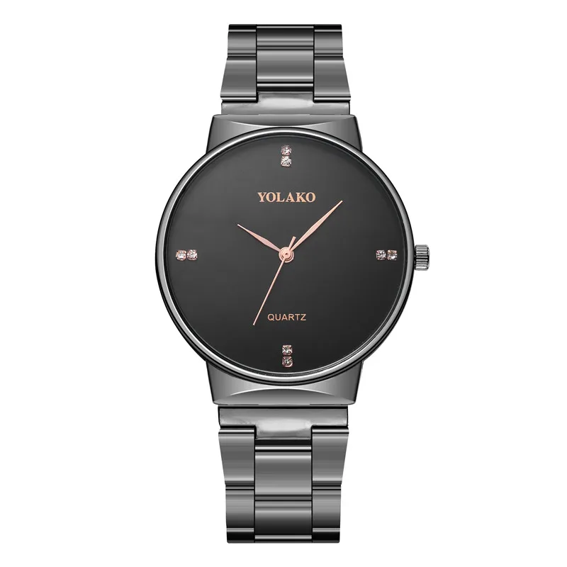 Женские кварцевые часы Montre Femme черные повседневные сетчатые из нержавеющей стали
