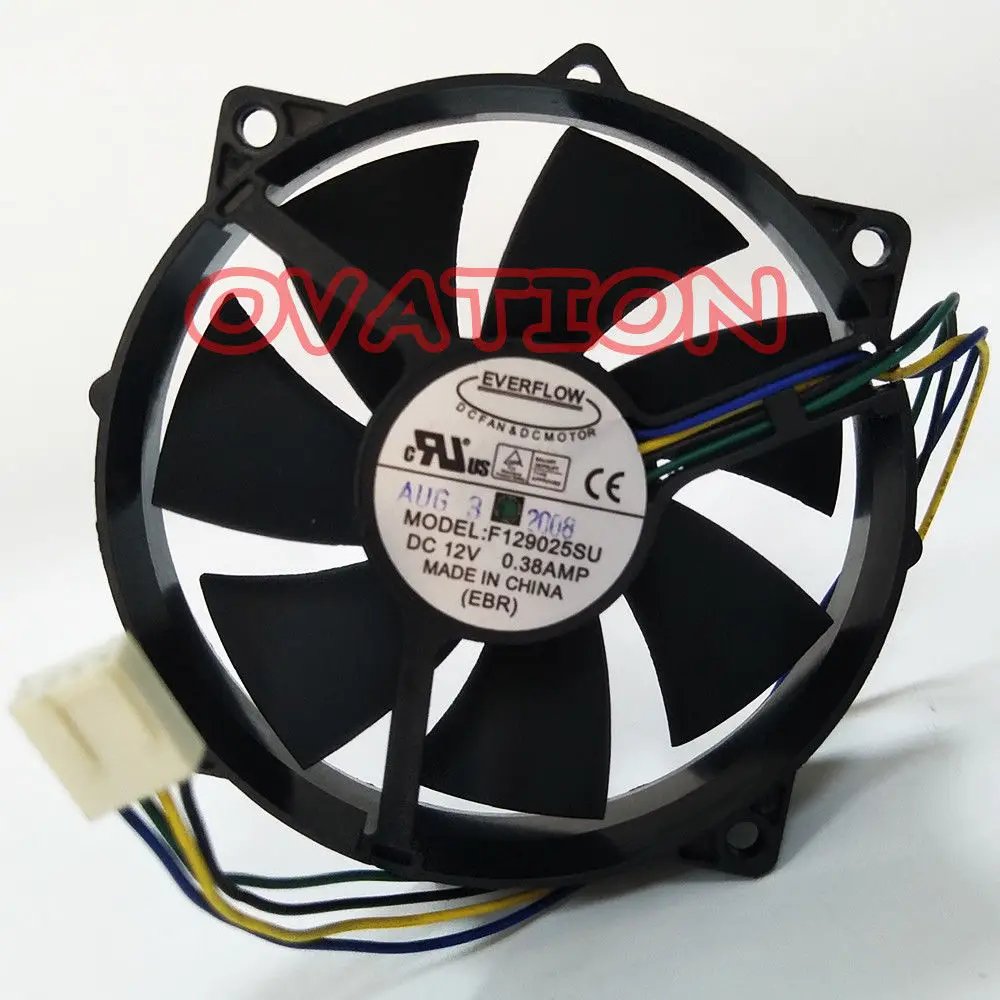 

Computer PC CPU Cooler Fan For Everflow F129025SU DC 12V 4Pin 0.38A Heatsink cooling fan