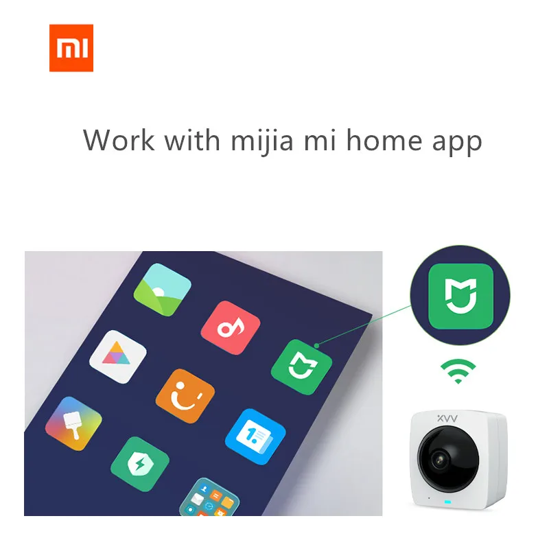 XIAO mi jia XiaoVV Smart Panora c ip камера HD 1080P 360 ° AI функция обнаружения гуманоида ночная
