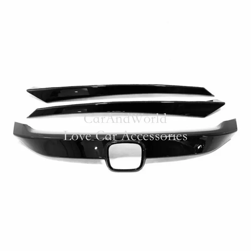 

Передняя решетка капота, решетка с логотипом, бампер, сетка для губ, отделка, крышка, формовка, Стайлинг автомобиля, хромированная наклейка для Honda Civic 2019, аксессуары