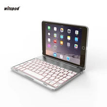 witsp d Luxury Bluetooth Keyboard Case For IPAD MINI 4 7 Colors LED Backlight wireless keyboard