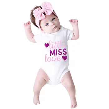 

SZYADEOU Newborn Infant Toddler Baby jumpsuit Summer Romper baby Girls Boys meisje clothes Outfits Sets Heart LOVE L5
