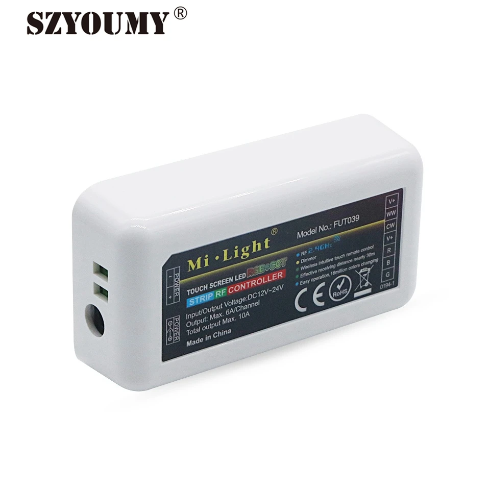 

SZYOUMY WiFi Controller Mi.Light Wireless 2.4G RF Remote Control FUT039 For Full Color RGBW LED Strip Light DHL Free Shipping