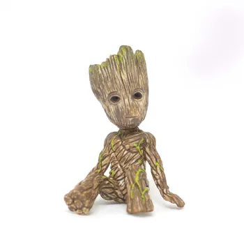 

6CM Mini Guardians Galaxy Sitting Tree Man Action Baby Grooting Model Desk Decoration Gifts Cartoon Model Action Figure Doll