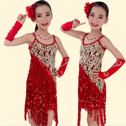 Высокое качество, поступления 2016 г. пикантные костюмы для латинских танцев детское танцевальное платье танцы сцены распродажа NMML1003