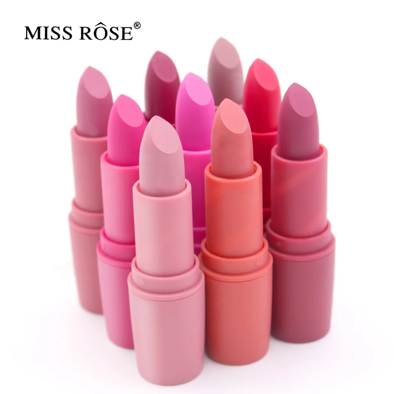 

Miss Rose Brand Matte Long lasting Lipstick Waterproof Nutritious Easy to wear Lipstick Natural Lips Makeup