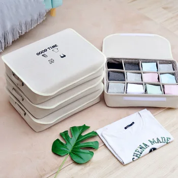 

12 Grids Drawer Dividers Storage Boxes With Cover Handles Closet Organizer For Bra Underwear Socks Storage Box