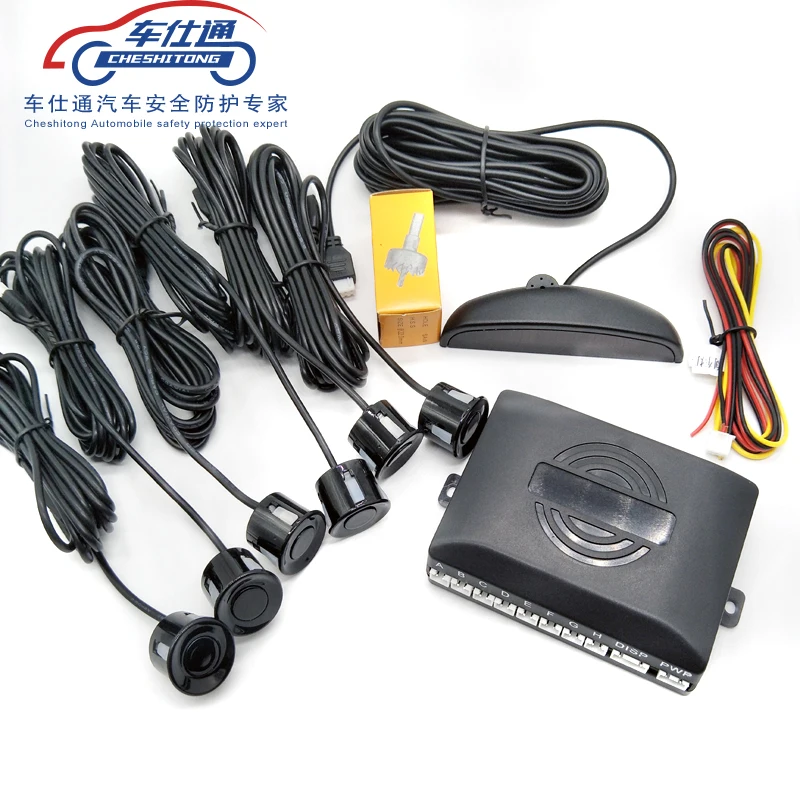 preço Cheshitong Sensor Detector Universal LEVOU Sensor De Estacionamento Assistência de Estacionamento Reverso Backup System Radar Monitor 6 Sensores