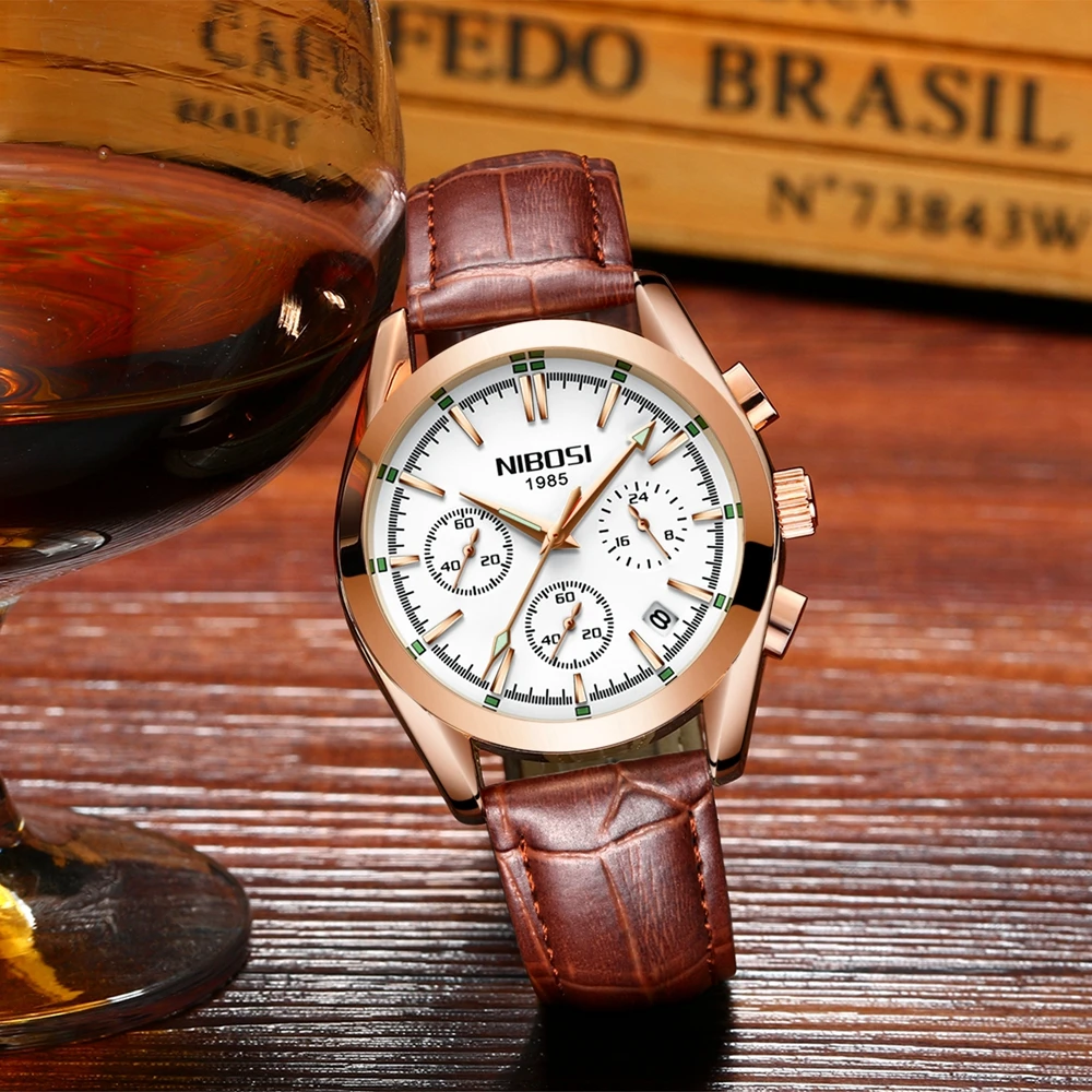 NIBOSI Men Quartz Sport Watch Relogio Masculino Chronograph Military Army Watches Clock Men Top Bra