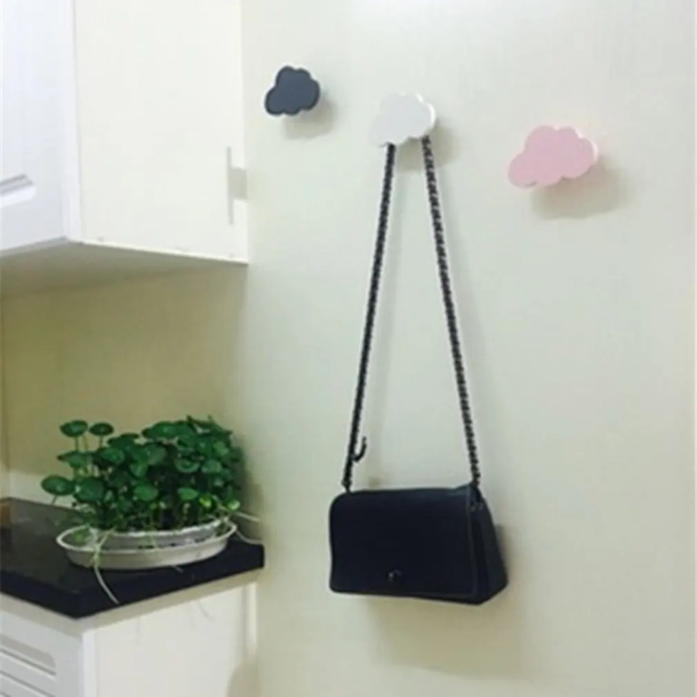 

Cloud Shaped Wall-mounted Coat Hooks DIY Cute Wooden Hanger Wall Decoration Kids Room Supplies Storage Holder Hook
