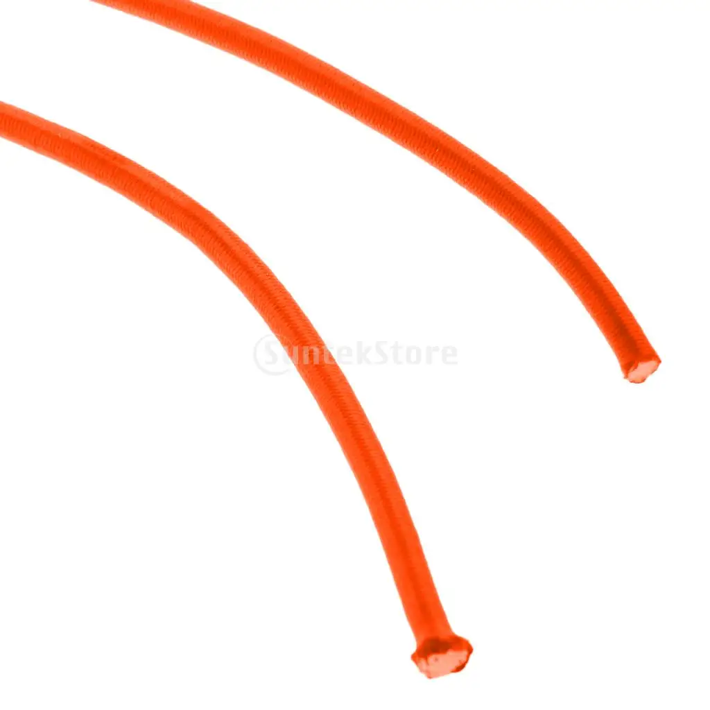 Black/Orange 4mm Marine Bungee Rope Shock Cord Car Truck Roof Racks Trailers Boats Kayaks Tie Down 0.5 2 20 30 50 75m