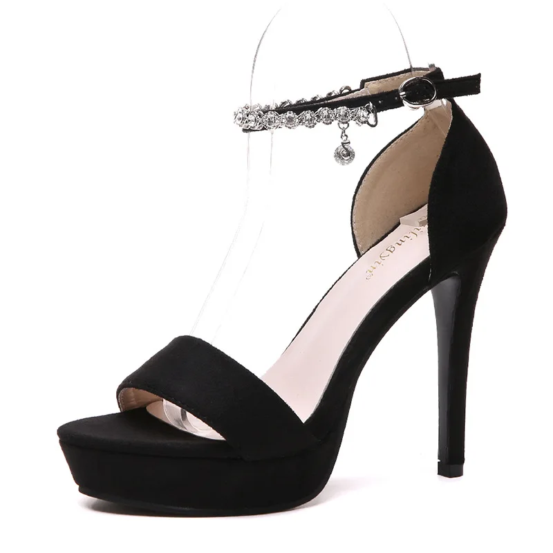 

spring summer new fishmouth sandals, water drill waterproof platform, thin-heeled women's shoes, high-heeled shoes woman shoes