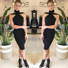 Лучшие продавцы летнее женское платье фабричная дешевая вискозная ткань черный телесный красный Бандажное платье прямые поставки платье+ костюм