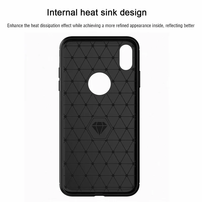 Прочный бронированный чехол для iPhone 7 8 Plus X XR XS MAX samsung Galaxy S10 S10e противоударной защитной плёнки для углеродное волокно телефонные чехлы