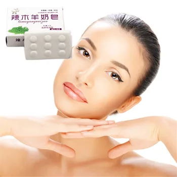 

Goats' Milk + Nature coconut oil handmade soap for Skin whitening soap blackhead remover acne treatment oil control 40g/1Pcs