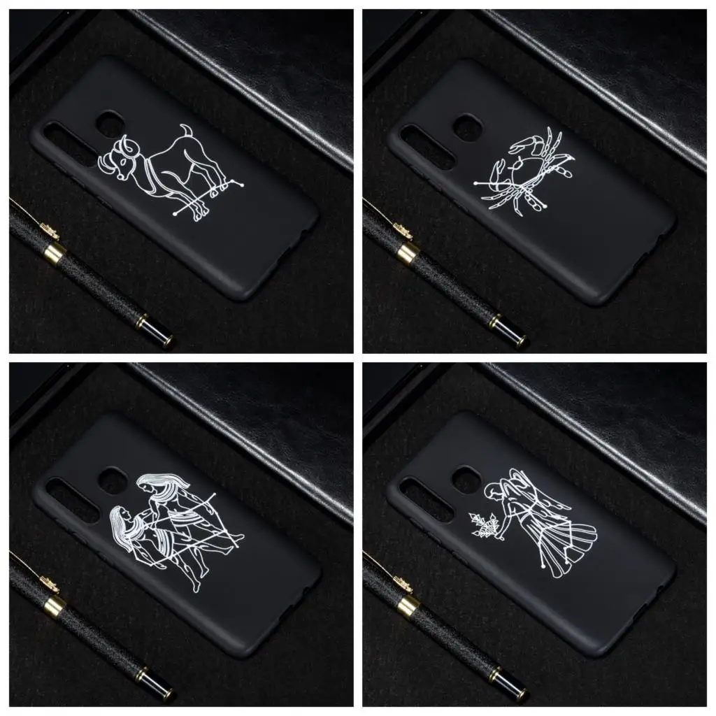 

silicone Painted cases for Samsung A6 A8 PLUS 2018 capa constellation TPU soft matte covers for Samsung A9 A8S A750 case shell