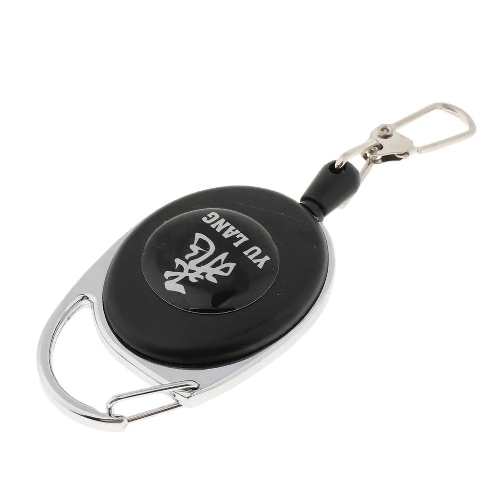 Perfeclan Outdoor Retractable Key Chain Badge Holder Ring Clip 17 inch Nylon Line Keychain Hiking Anti Lost Waist Belt Hook 