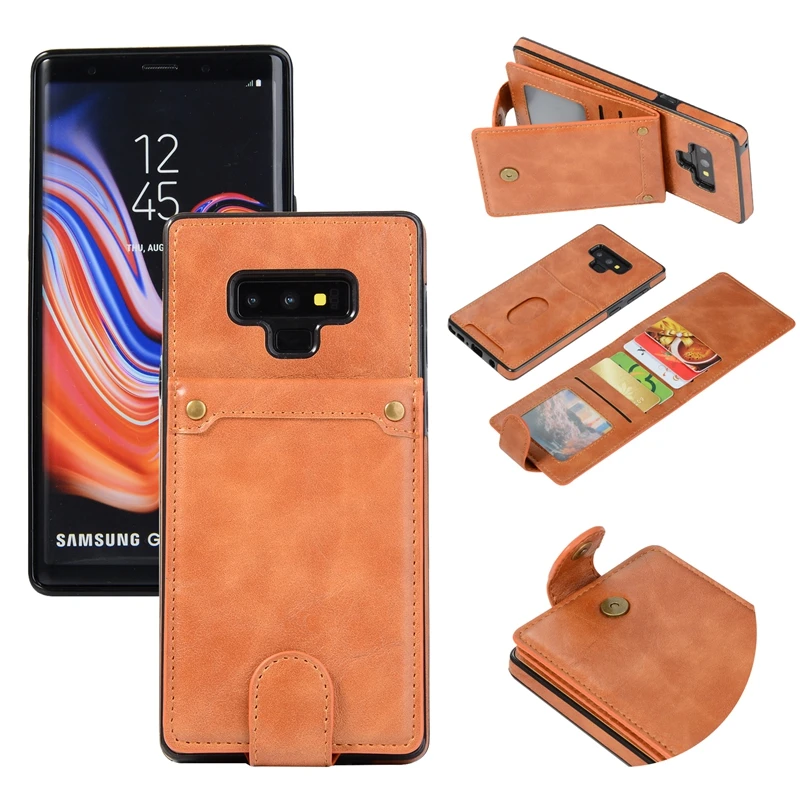 Держатель для карт чехол samsung Galaxy s9 s8 plus s7 edge Роскошные многофункциональный
