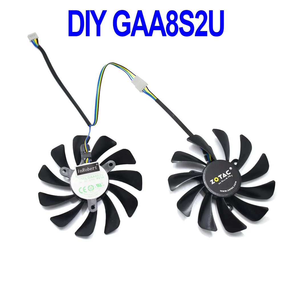 95 мм GAA8S2U 42 мм 4Pin кулер вентилятор Замена для ZOTAC GTX 1070 1080 Ti GTX 1070Ti 1080Ti AMP Edition видеокарта вентилятор охлаждения - Цвет лезвия: DIY-GAA8S2U