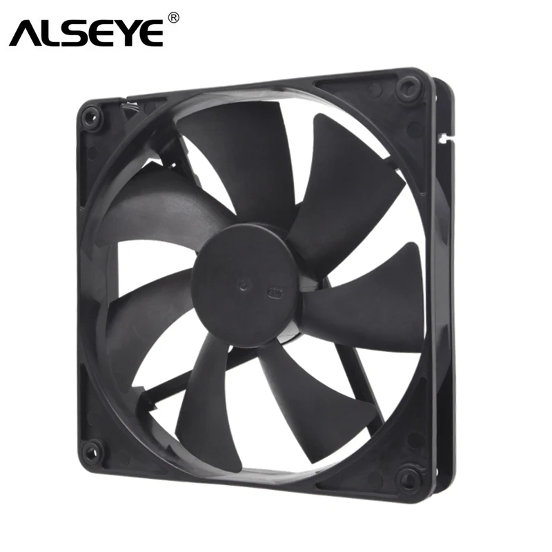 

ALSEYE 140mm PC Fan Cooler 12V 1200RPM 56CFM Computer Cooling Fan 14cm Quiet Fans (14025)