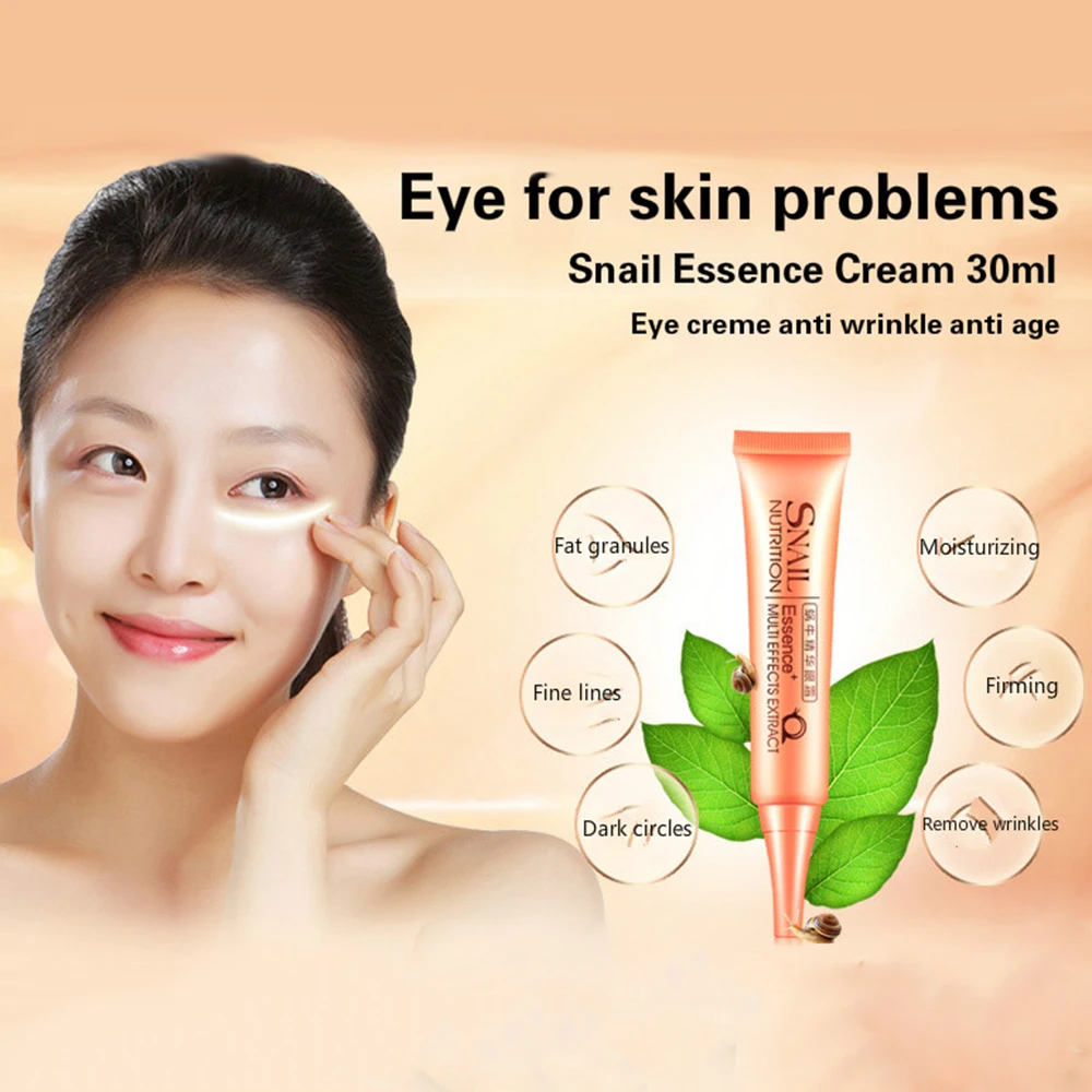 

HOT Snail Eye Cream Peptide Collagen Anti-Wrinkle Anti-aging Remover Dark Circles Eye Care Against Puffiness and Bags TSLM2