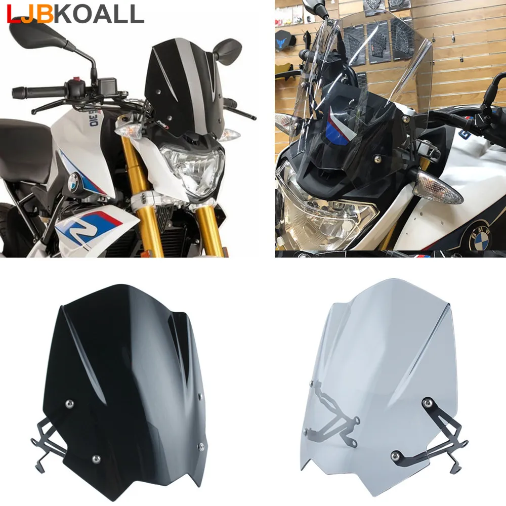 LJBKOALL ABS лобовое стекло козырек ветрового стекла Viser Double Bubble части мотоцикла для BMW