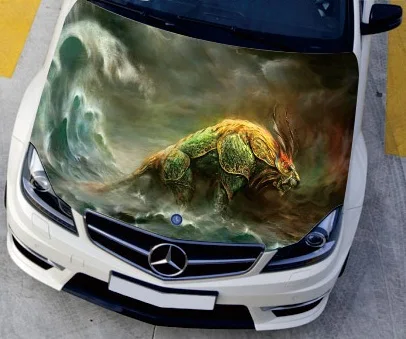 Наклейка на капот двигателя автомобиля размер 120*150 см 1 шт.|car engine hood|hood stickercarbon vinyl |