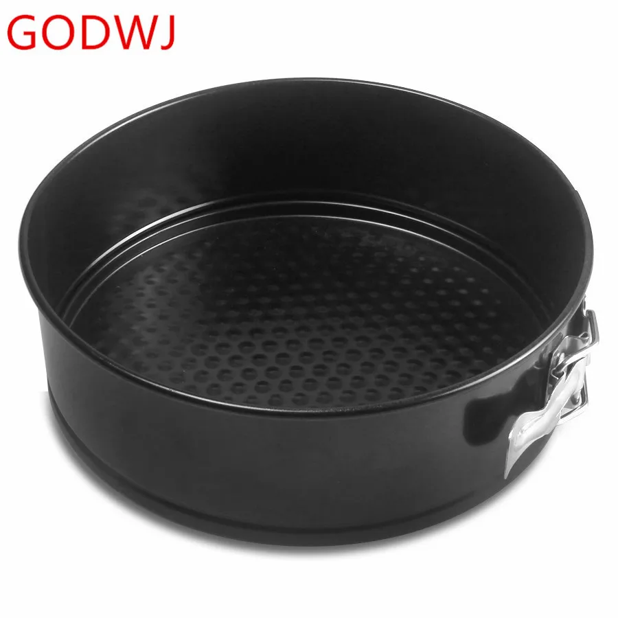 

GODWJ Black Round Cake Mould Round Shape Home DIY Cake Mold Mousse Decoration Mold Baking Cookie Biscuit Tools Bakeware 8 Inch