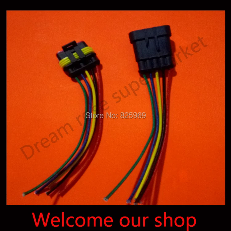 5 sets DJ7051 1.5 5Pin car connector with 10cm wire ,car oxygen sensor