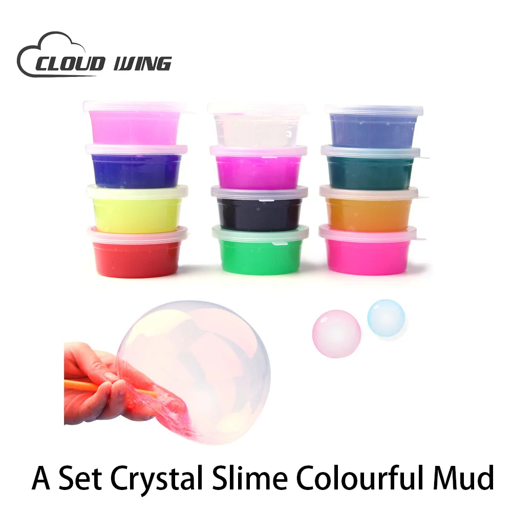 

24Pcs/Lot Crystal Slime Colorful Mud Transparent Polymer Clay Intelligent Hand Plasticine Playdough Puzzle Toys For Kids Gift
