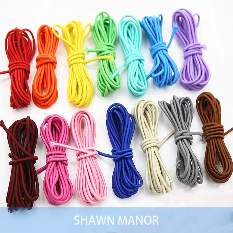2.5MM Stretch Rubber Rope Colored Elastic Webbing For DIY Sewing Or Make Hair Accessories 10Meters per lot | Дом и сад