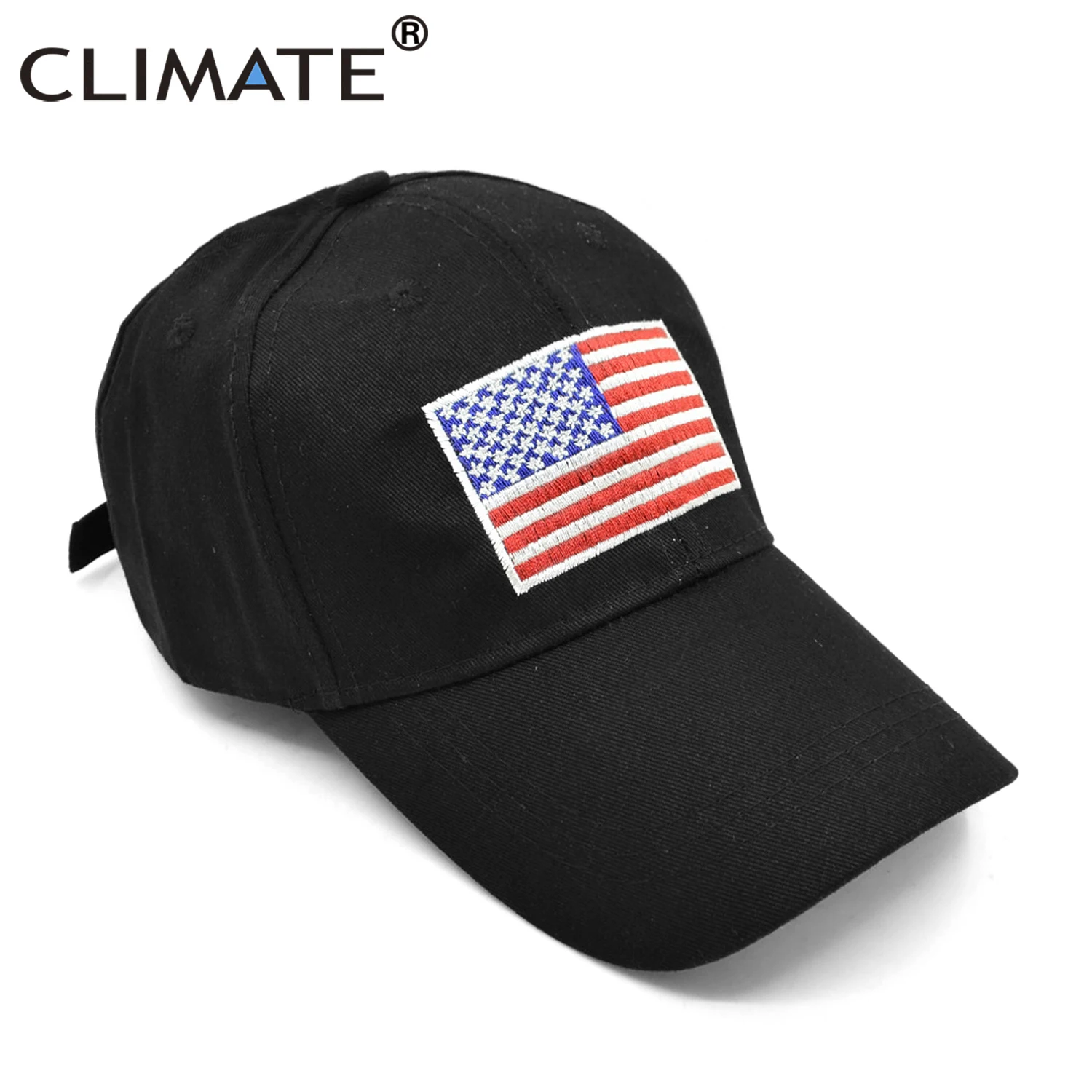 CLIMATE USA Flag Caps Cap USA The United States National Day Dad Cap Hats Votes Black Cotton