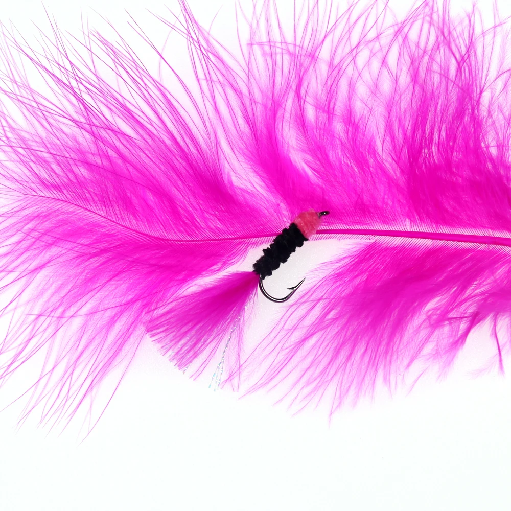 Bimoo 200 шт./упак. Цветной перо марабу для завязывания стример мух Lead Jig летней одежды из Bugger пиявка Fly наживки для завязывания Материал