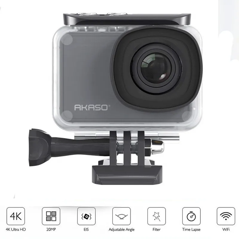 

AKASO V50 pro 4K 20MP Wifi Ultra HD Action Camera WITH EIS Remote Control Waterproof Sports Camera cam underwater diving