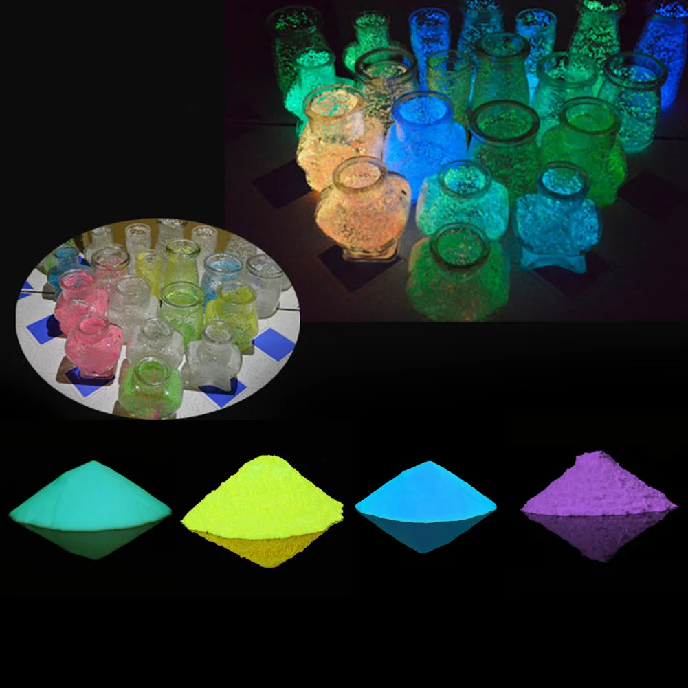 

Fluorescent Phosphorescent Toys DIY Portable Dark Super Bright Home Durable Luminous Sand Glow Pigment Powder Party