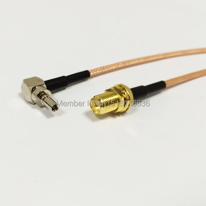 Новый 3G антенный Удлинительный кабель RP SMA гайка с переборкой CRC9 правый угол RG316